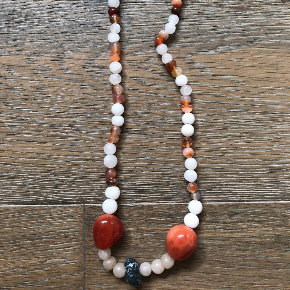 Carnelian stone necklace